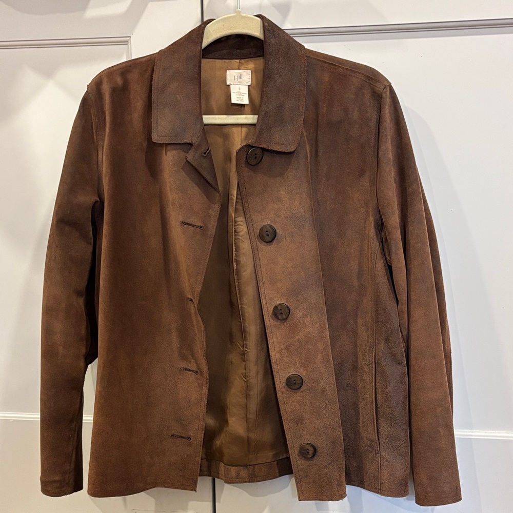 J. Jill Chocolate Leather Jacket